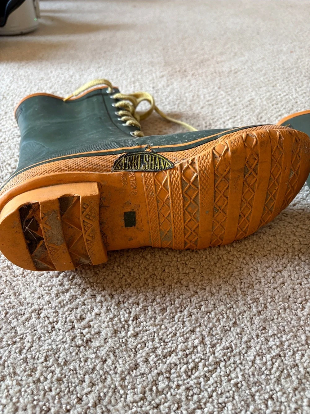 Green and Orange Lace-Up Trax Men’s Boots
